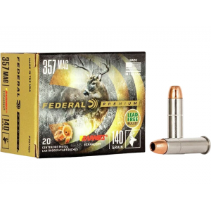 eral Premium 357 Magnum 140 Grain Barnes XPB Solid Hollow Point Lead Free Box Of 20 Ammo