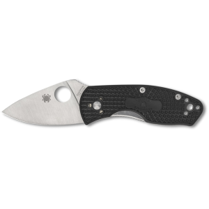 Spyderco Ambitious Lightweight Pocket Knife 2.43" Leaf 8Cr13MoV Stainless Satin Blade Fiberglass Reinforced Nylon (FRN) Handle Black - Spyderco