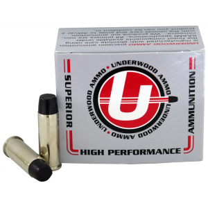 Underwood 44 Remington Magnum Ammo 305 Grain Flat Nose Box of 20 - Underwood Ammunition