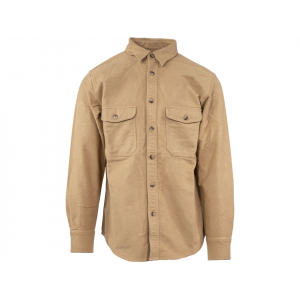 MIDWAYUSA Men's Heavyweight Chamois Long Sleeve Shirt Buckskin 5XL