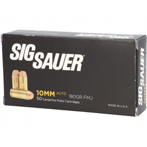  Sauer Elite Performance 10mm Auto 180 Grain Full Metal Jacket Box Of 50 Ammo