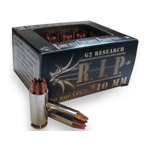 Research R.I.P. 10mm Auto 115 Grain G2 R.I.P. Fragmenting Hollow Point Lead Free Box Of 20 Ammo