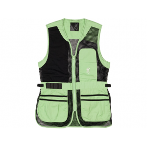 Browning Women's Trapper Creek Shooting Vest Right Hand Cotton/Polyester Neomint/Black Small - Browning