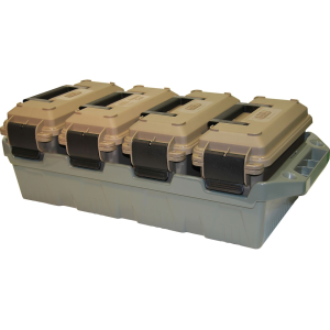 MTM 4 Can Ammo Crate Combo with 30 Caliber Cans Polymer Dark Earth