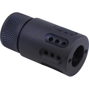 GUNTEC USA Mini Muzzle Brake with Slip Over Barrel Shroud LR-308, AR-10, SR-25 308 Winchester Black - Guntec Usa