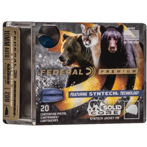 eral Premium Syntech Solid Core 10mm Auto 200 Grain Federal TSJ Total Synthetic Jacket (TSJ) Box Of 20 Ammo