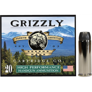 GRIZZLY Cartridge Bear Load 45 Colt (long Colt) Ammo 265 Grain Flat Nose Box Of 20