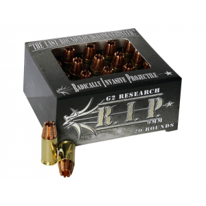 Research R.I.P. 9mm Luger 92 Grain G2 R.I.P. Fragmenting Hollow Point Lead Free Box Of 20 Ammo