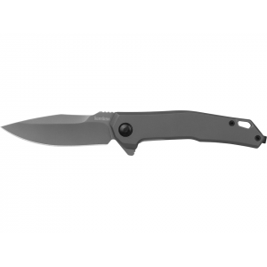 Kershaw Helitack Assisted Opening Pocket Knife 3.26" Drop Point 8Cr13MoV Gray PVD Blade Stainless Steel Handle Gray - Kershaw