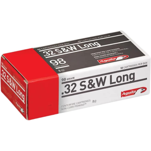 Aguila 32 S&W Long Ammo 98 Grain Round Nose Box of 50