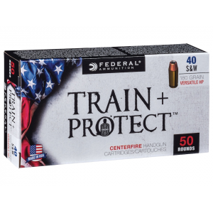 eral Train Protect 40 S&W 180 Grain Federal Versatile Jacketed Hollow Point Box Of 50 Ammo