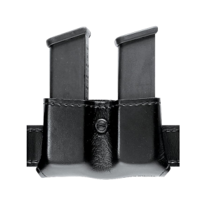 Safariland 079 Double Magazine Pouch 2-1/4" Snap-On for Glock 17, 19, 22, 23, 26, 27, 34, 35, Beretta 8045F, HK USP 9C, 40C, Sig P229, SP2340, S&W Sigma Leather Black - Safariland