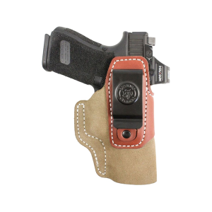 DeSantis Gunhide Transit IWB Holster Ambidextrous Glock 42, 43, Kahr CW45, P45, P40, P9, CW9, CM45, PM40, MK40, CM40, PM9, MK9, CM9, Ruger LC9 Leather Natural - Desantis Gunhide