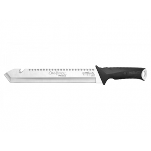 Camillus Carnivore Inject Machete 12" Spine Serrated 420 Titanium Blade Polymer Handle Black - Camillus