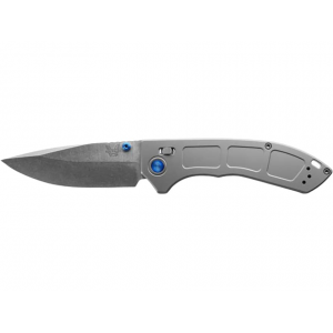 Benchmade Narrows Pocket Knife 3.44" Drop Point Bohler M390 Satin Blade Titanium Handle Gray - Benchmade