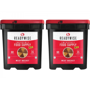 ReadyWise 120 Serving Meat Freeze Dried Food with 40 Servings of Rice - Readywise