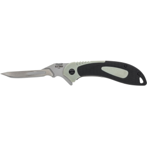 Old Timer Replaceable Blade Kit Pocket Knife 2.75" Drop Point 60A Satin Blade TPE Handle Black - Old Timer