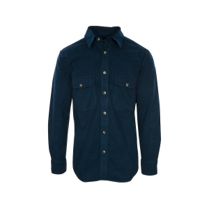 MIDWAYUSA Men's Chamois Long Sleeve Shirt Navy 4XL