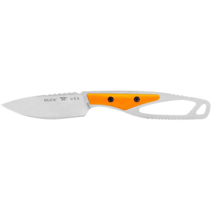 Buck Knives PakLite Cape Fixed Blade Knife 2.75" Drop Point 420HC Satin Blade Nylon Handle Orange - Buck Knives