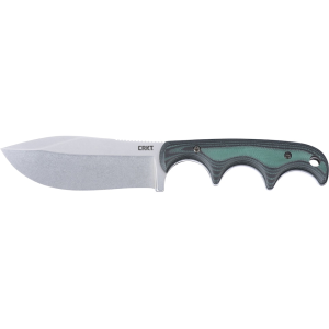 CRKT Minimalist Nessmuk Fixed Blade Knife 2.9" Nessmuk D2 Stonewashed Blade Micarta Handle Green