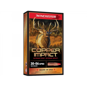 chester Copper Impact 30-06 Springfield 180 Grain Winchester Copper Impact Polymer Tip Lead Free Box Of 20 Ammo