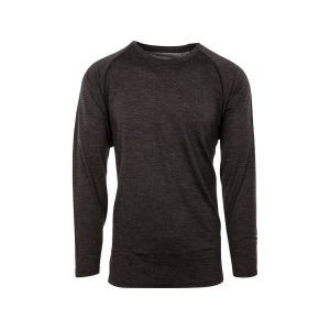 MidwayUSA Men's Lightweight Long Sleeve Merino Wool Base Layer Shirt Black 2XL Tall - Midwayusa