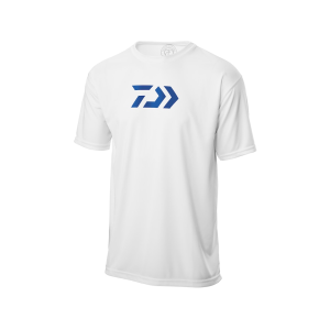 Daiwa Men's D-VEC Performance Short Sleeve Crew Neck T Shirt White Large - Daiwa
