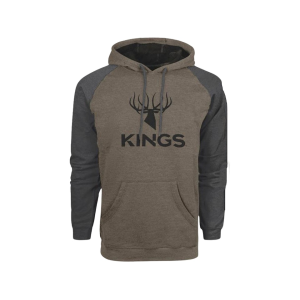KINGS CAMO Men's Logo Hoodie Tan/Charcoal Large