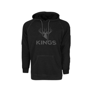 KINGS CAMO Men's Logo Hoodie Black/Gray Large