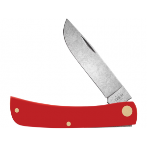 Case Sod Buster Jr Pocket Knife 2.8" Skinner Carbon Steel Bowl Blade Synthetic Handle Red - Case