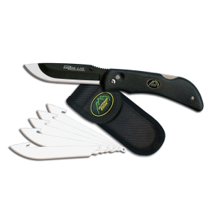 Outdoor Edge Razor Lite Pocket Knife 3.5" Drop Point 420J2 Black Blade Kraton Handle Black - Outdoor Edge