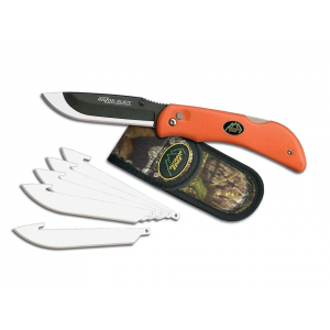 Outdoor Edge Razor Lite Pocket Knife 3.5" Drop Point 420J2 Black Blade Kraton Handle Orange - Outdoor Edge