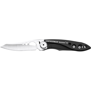 Leatherman Skeletool KB Pocket Knife 2.6" Clip Point 420HC Satin Blade Stainless Steel Handle Black - Leatherman