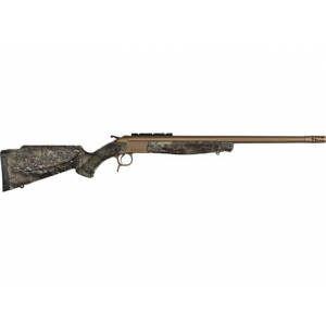 CVA Scout TD Single Shot Rifle 450 Bushmaster 25" Fluted Burnt Bronze Cerakote Threaded Barrel Burnt Bronze Cerakote Frame Realtree Excape Field Stock - Cva