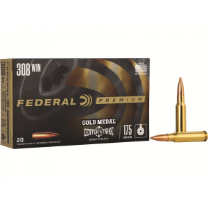 eral Premium Gold Medal Centerstrike 308 Winchester 175 Grain Jacketed Hollow Point Box Of 20 Ammo