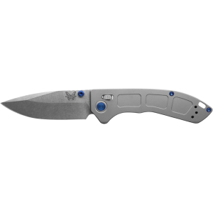 Benchmade Benchmade Mini Narrows Pocket Knife 2.98" Drop Point CPM 20CV Satin Blade Titanium Handle Gray - $500.00 at MidwayUSA