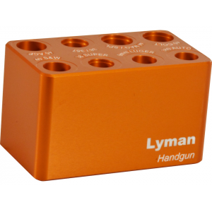 Lyman Multi-Caliber Handgun Ammo Checker Cartridge Gauge 380 ACP, 9mm Luger, 38 Super, 40 S&W, 45 ACP, 38 Special/357 Magnum, 44 Special/44 Remington Magnum, 45 Colt (Long Colt)