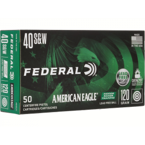 eral American Eagle IRT 40 S&W 120 Grain Flat Nose Lead Free Box Of 50 Ammo