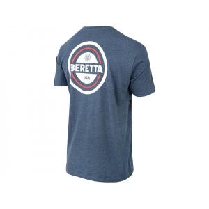 BERETTA Men's USA 2.0 Short Sleeve Crew Neck T Shirt Navy Heather Large