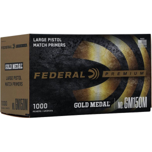 Federal Premium Gold Medal Large Pistol Match Primers #150M Case of 5000 (5 Boxes of 1000)