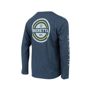 Beretta Men's USA 2.0 Long Sleeve Crew Neck T Shirt Navy Heather Medium - Beretta