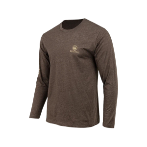 Beretta Men's USA 2.0 Long Sleeve Crew Neck T Shirt Brown Medium - Beretta