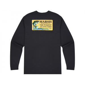 MARSH WEAR Men's Clutch Long Sleeve Crew Neck T Shirt Black Large
