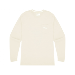 MARSH WEAR Men's Clutch Long Sleeve Crew Neck T Shirt Vintage White Large