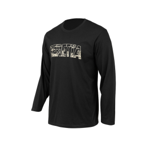 BERETTA Men's Vista Camo Long Sleeve Crew Neck T Shirt Black Large