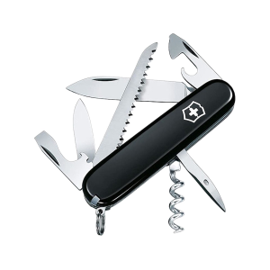 Victorinox Swiss Army Camper Pocket Knife Drop Point Stainless Steel Polished Blade ABS Polymer Handle Black - Victorinox Swiss Army