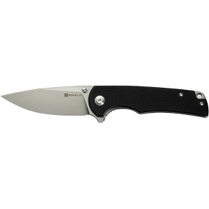 Sencut Praktisk Pocket Knife 3.59" Drop Point 9Cr18MoV Satin Blade G-10 Handle Black - Sencut