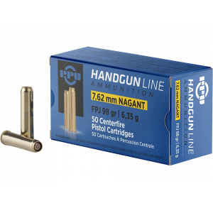 PPU 7.62mm Russian Nagant (7.62x38mm) Ammo 98 Grain Full Metal Jacket Box Of 50