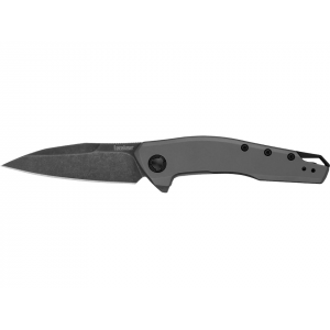 Kershaw Sanctum Assisted Opening Pocket Knife 2.98" Wharncliffe 8Cr13MoV BlackWash Blade Stainless Steel Handle Gray - Kershaw