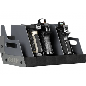 SAVIOR EQUIPMENT 6-Slot Pistol Rack Gray